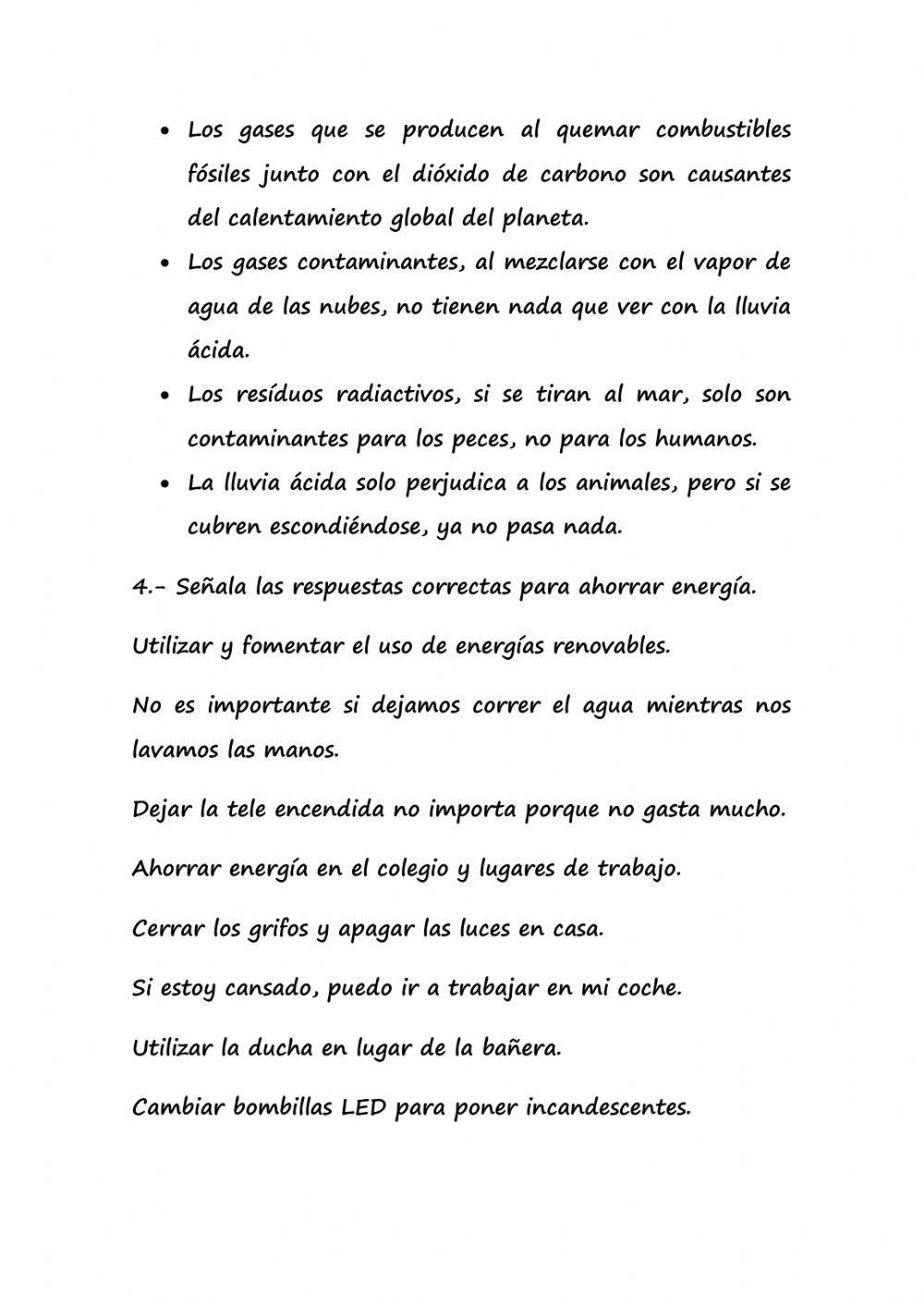 El uso responsable de la energía