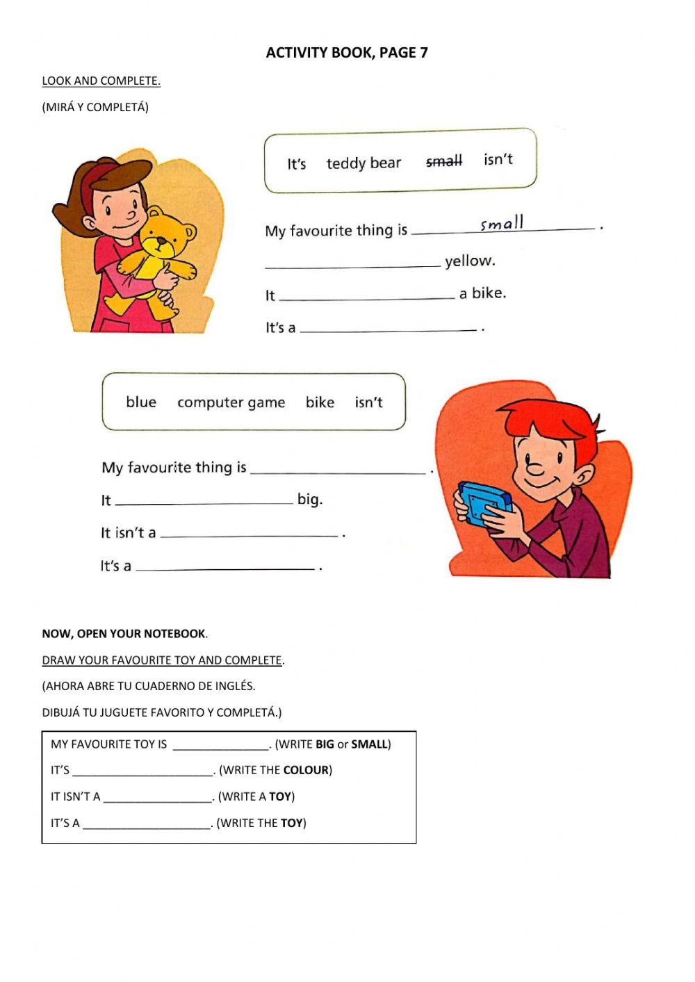 New English Adventure Level 1 ACTIVITY BOOK PAGE 7