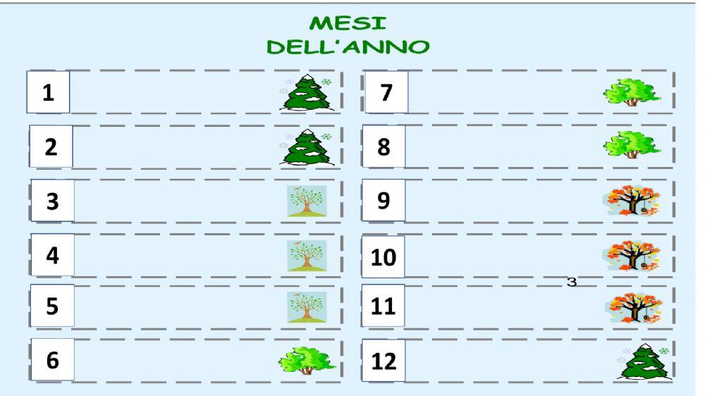 Settimana e mesi Settimana e mesi