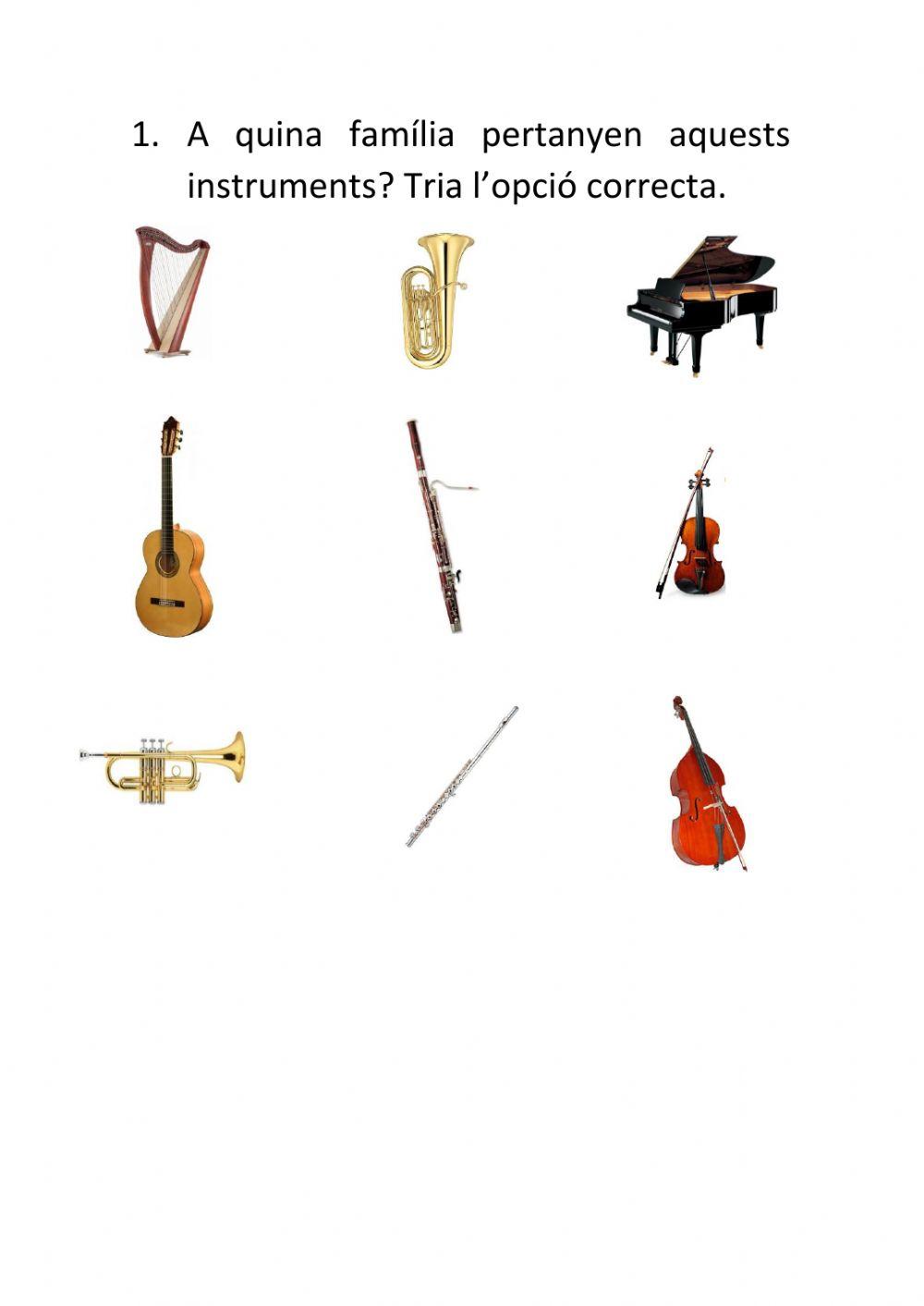 Famílies d'instruments