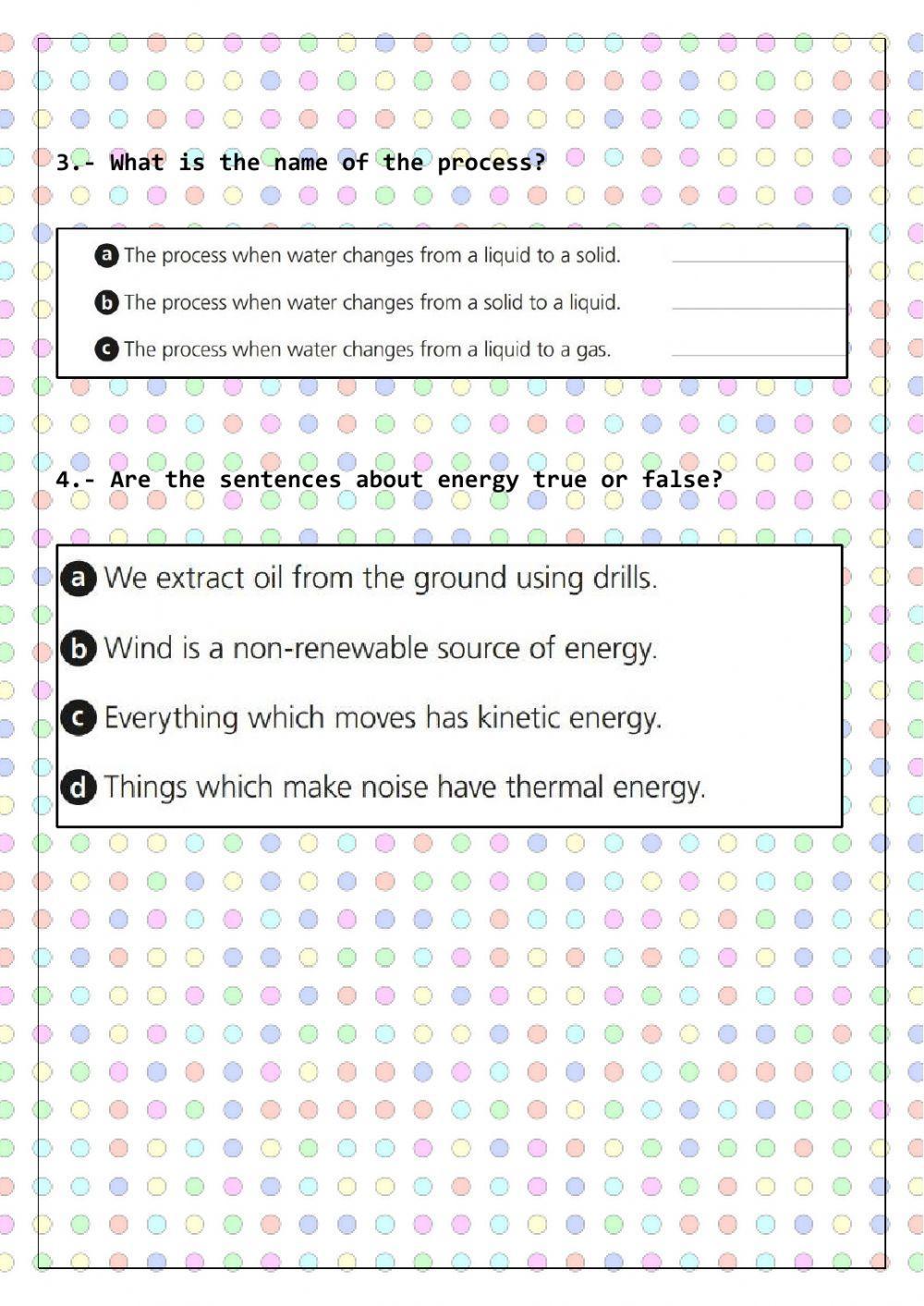 Review U. 5 Matter and energy