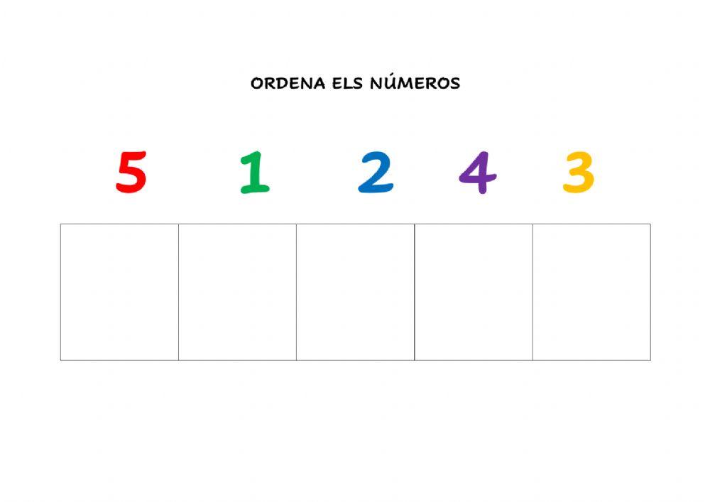 Ordenar els números 1-5