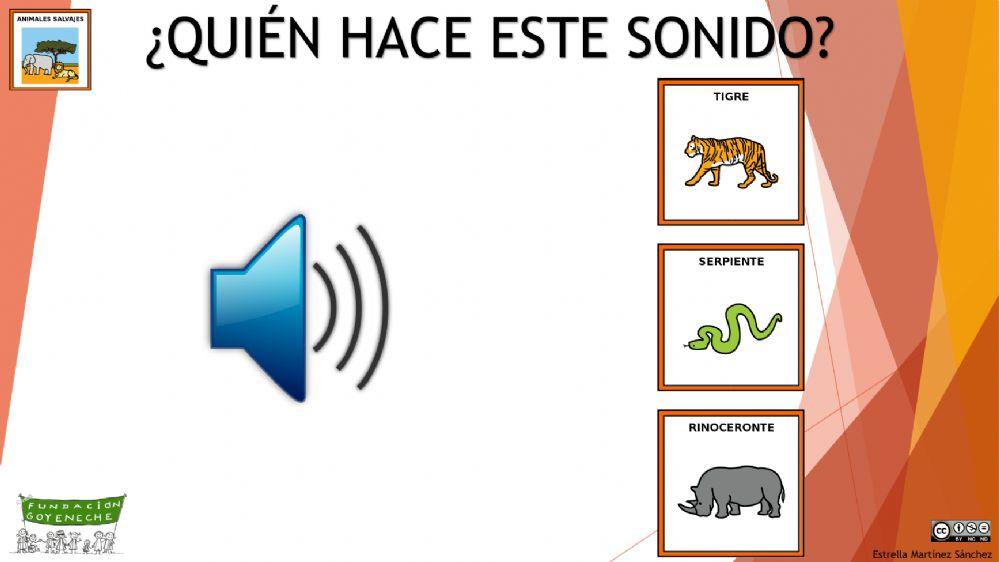 Los sonidos de los animales salvajes