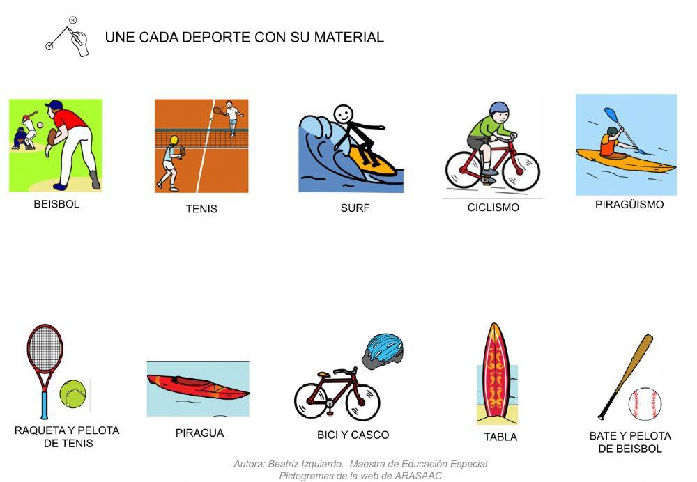Los deportes y sus materiales