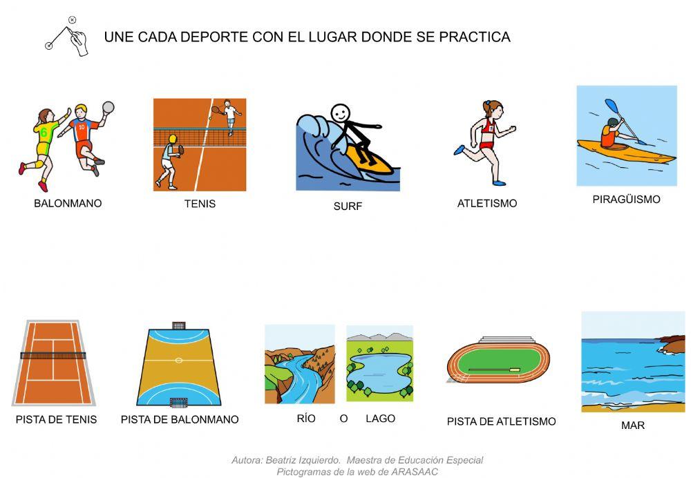 Los deportes, ¿dónde se practican?