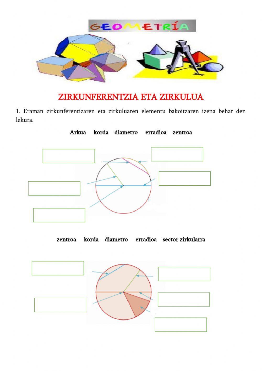 Zirkunferentzia eta zirkulua