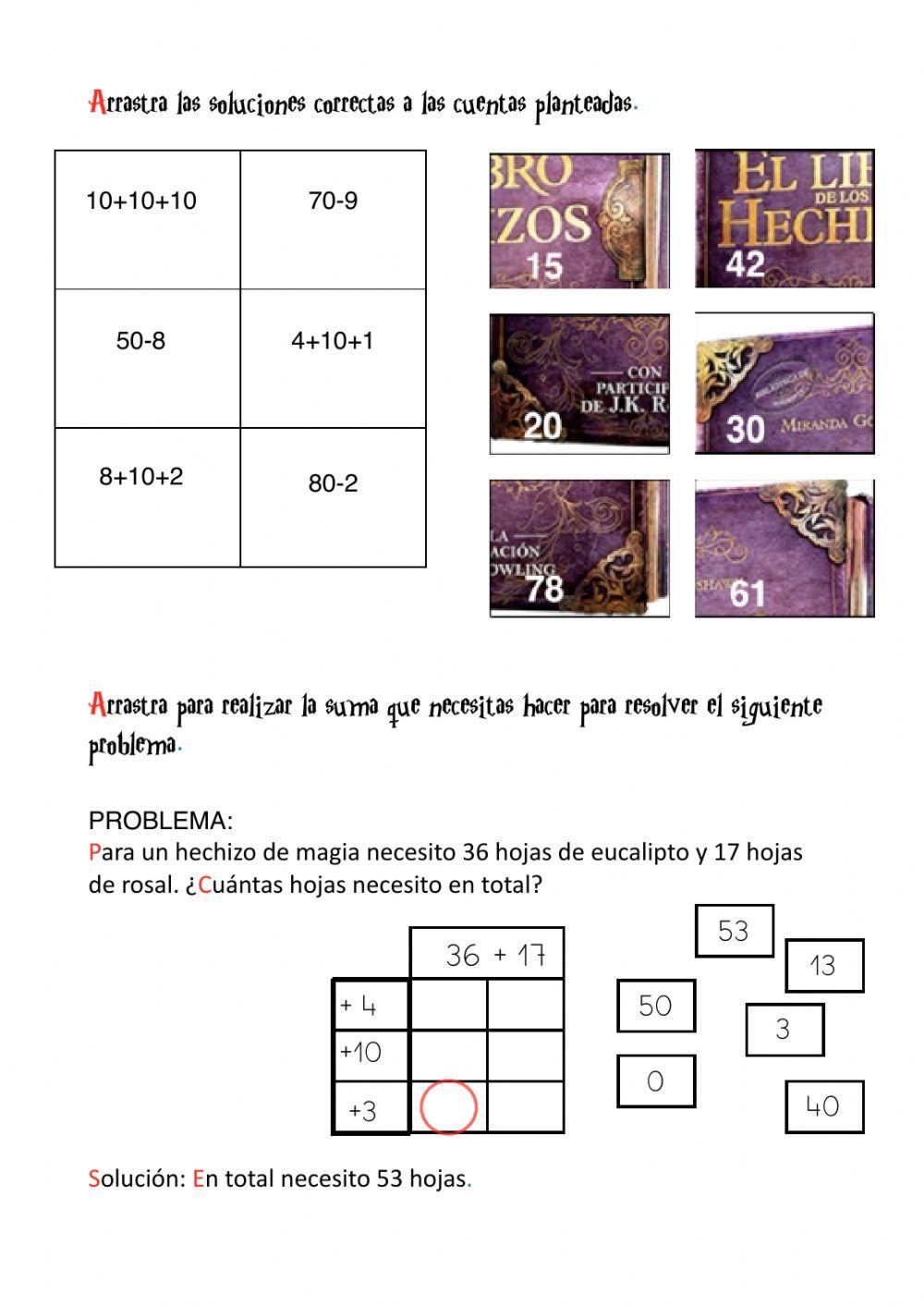 cálculo mental y suma ABN