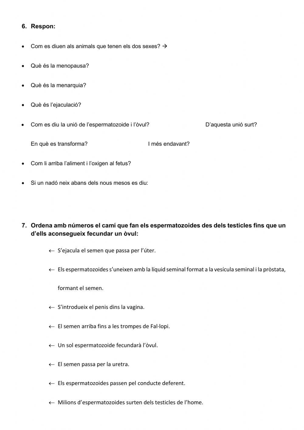 Tasca final de medi natural