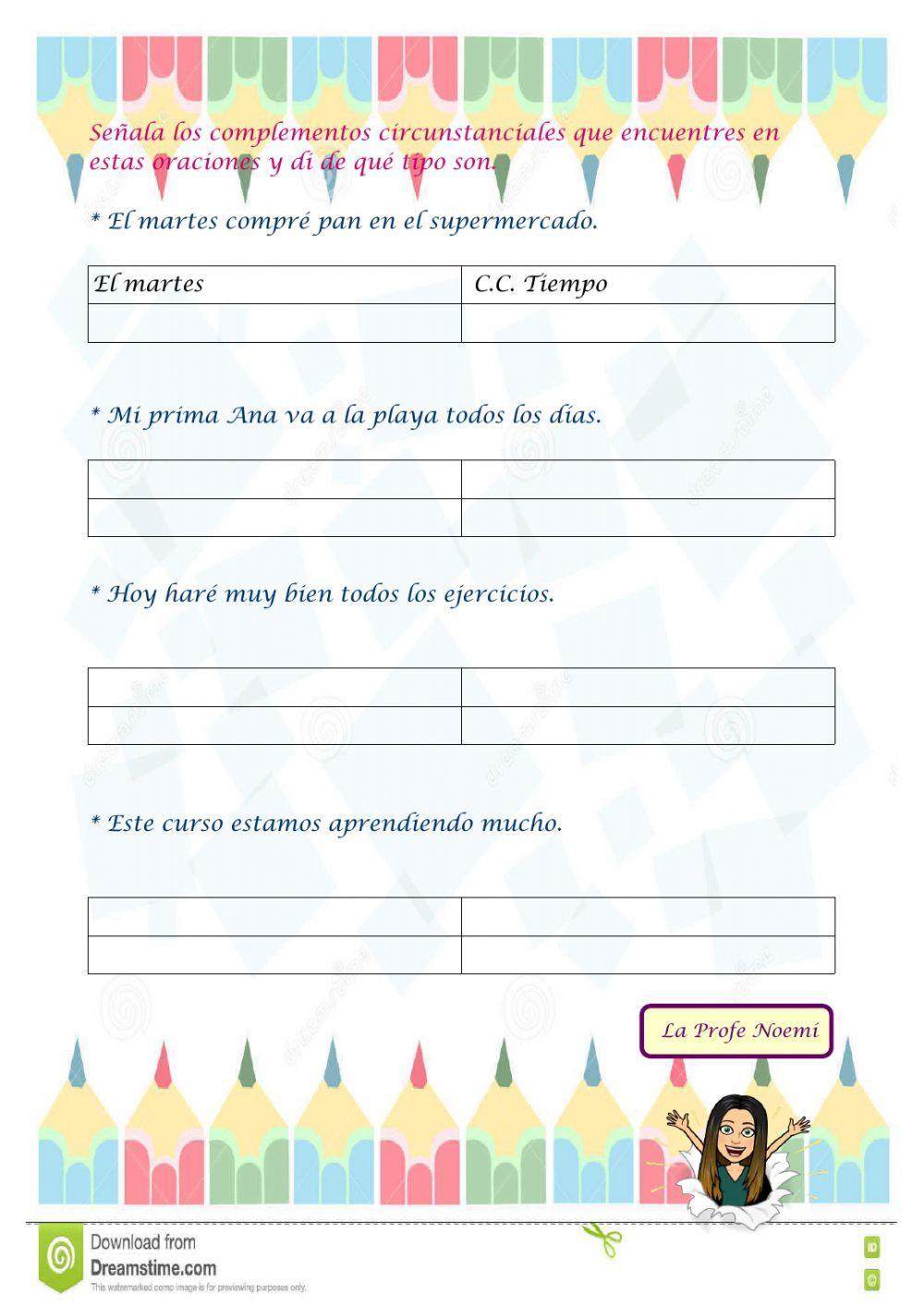 Complementos Circunstanciales