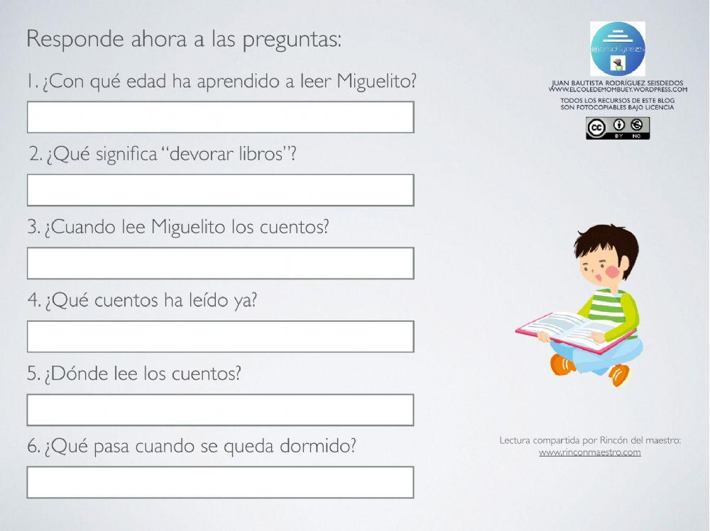 Comprensión lectora 19-5 2º