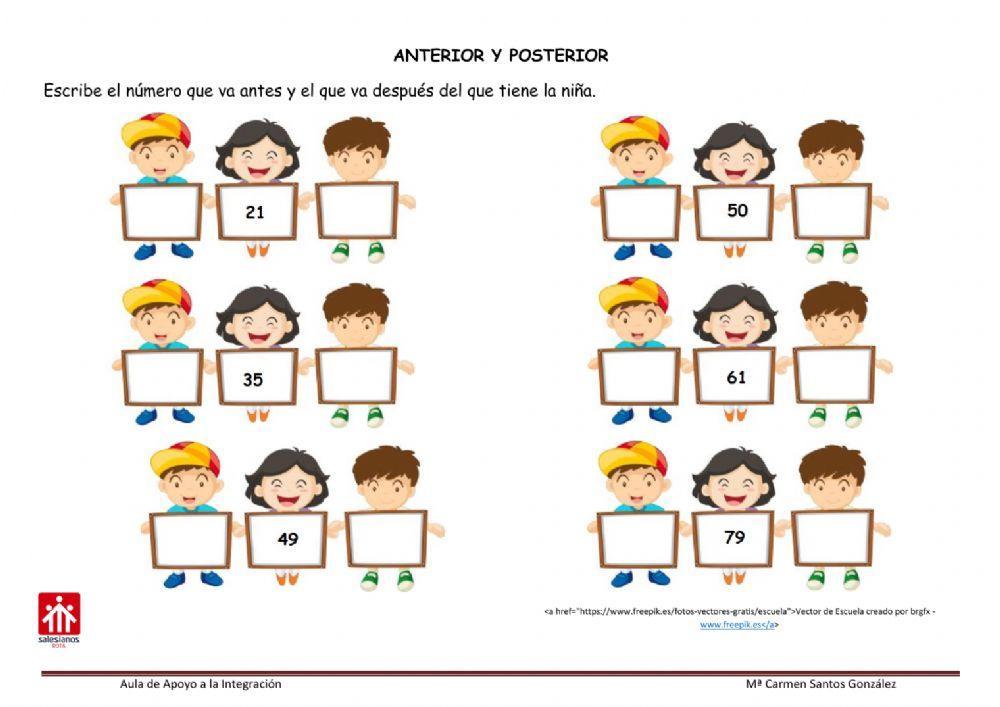 Anterior y posterior