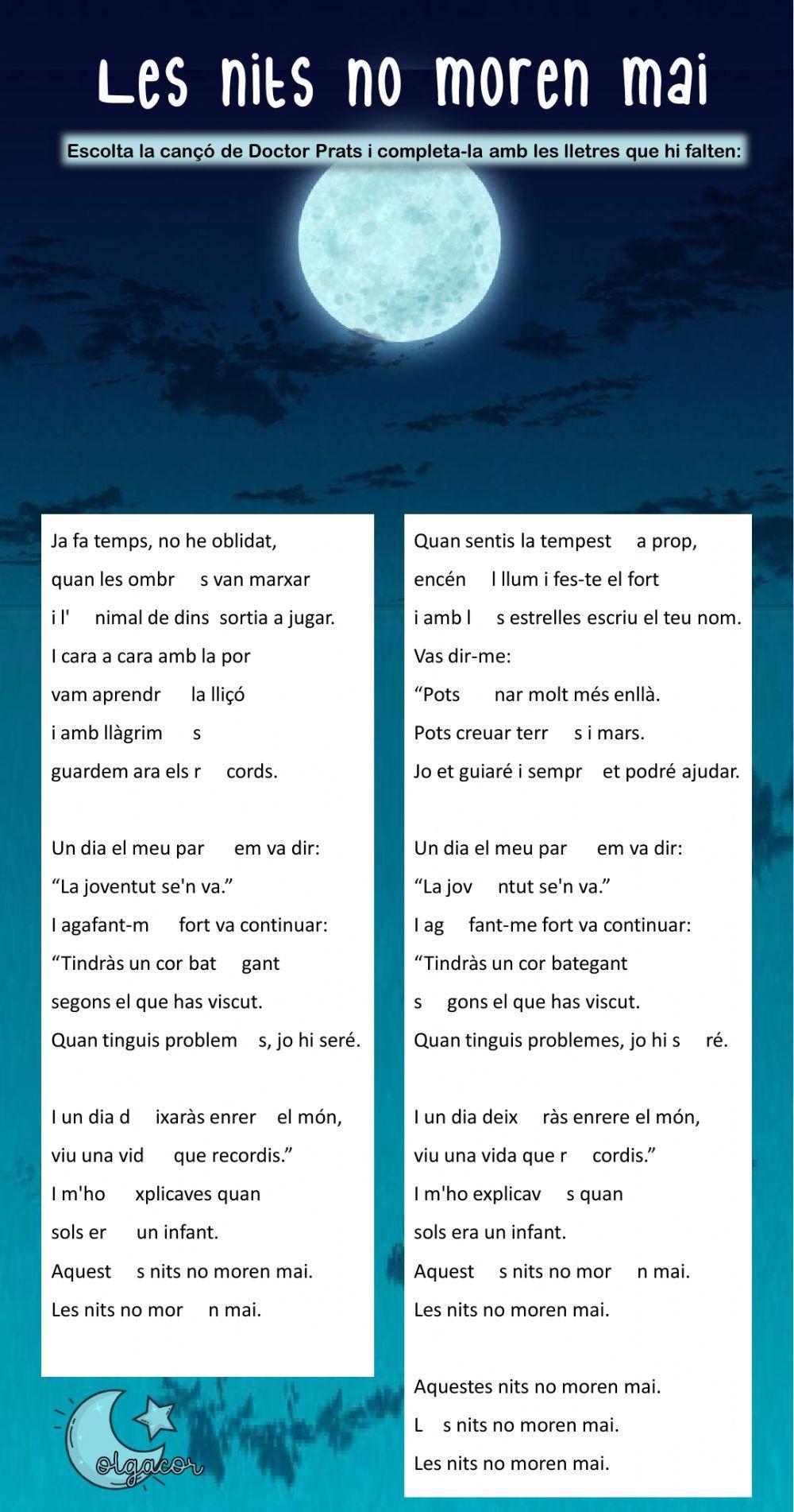 Les nits no moren mai (vocal neutra)