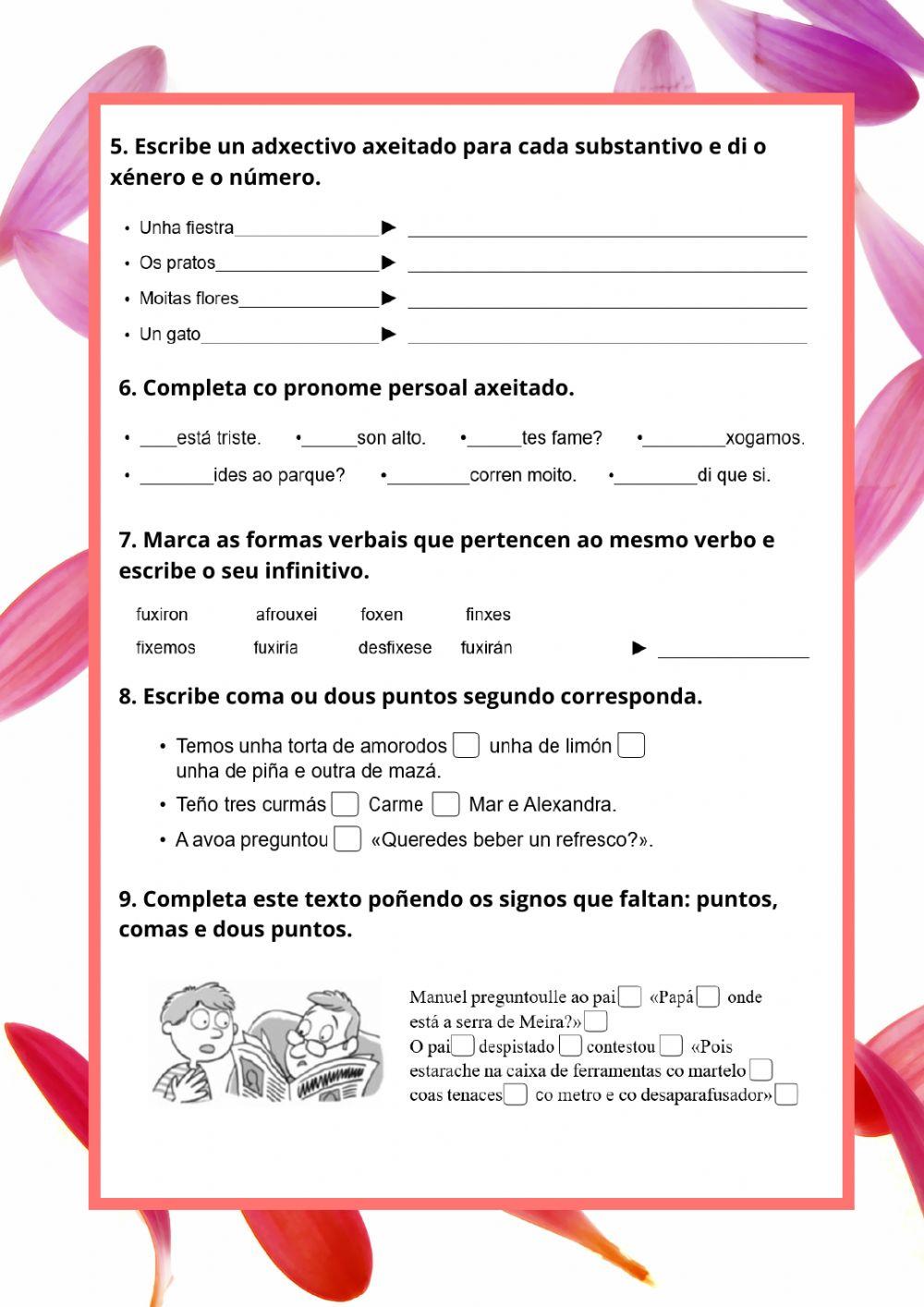 Repaso de Lingua 3º TR