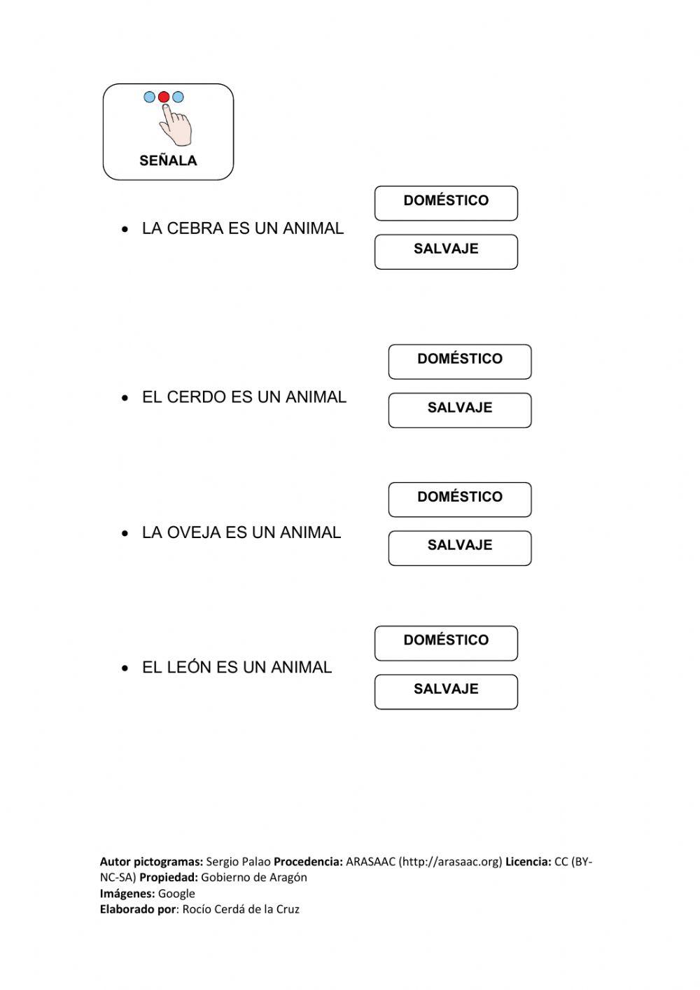 Animales domésticos y salvajes