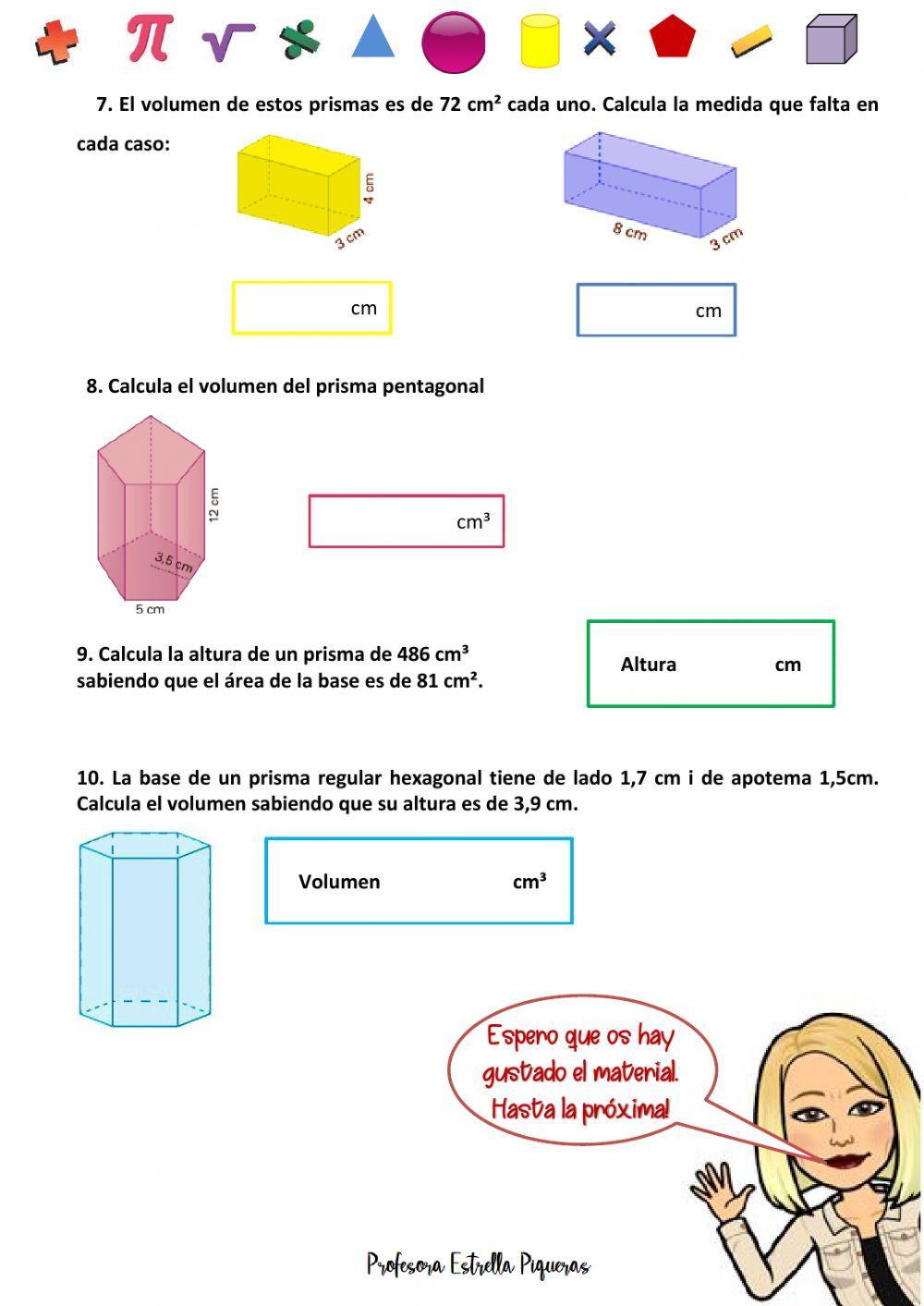 Volumen de cuerpos geométricos