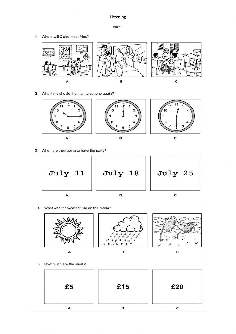 Reading AND Listening Practice