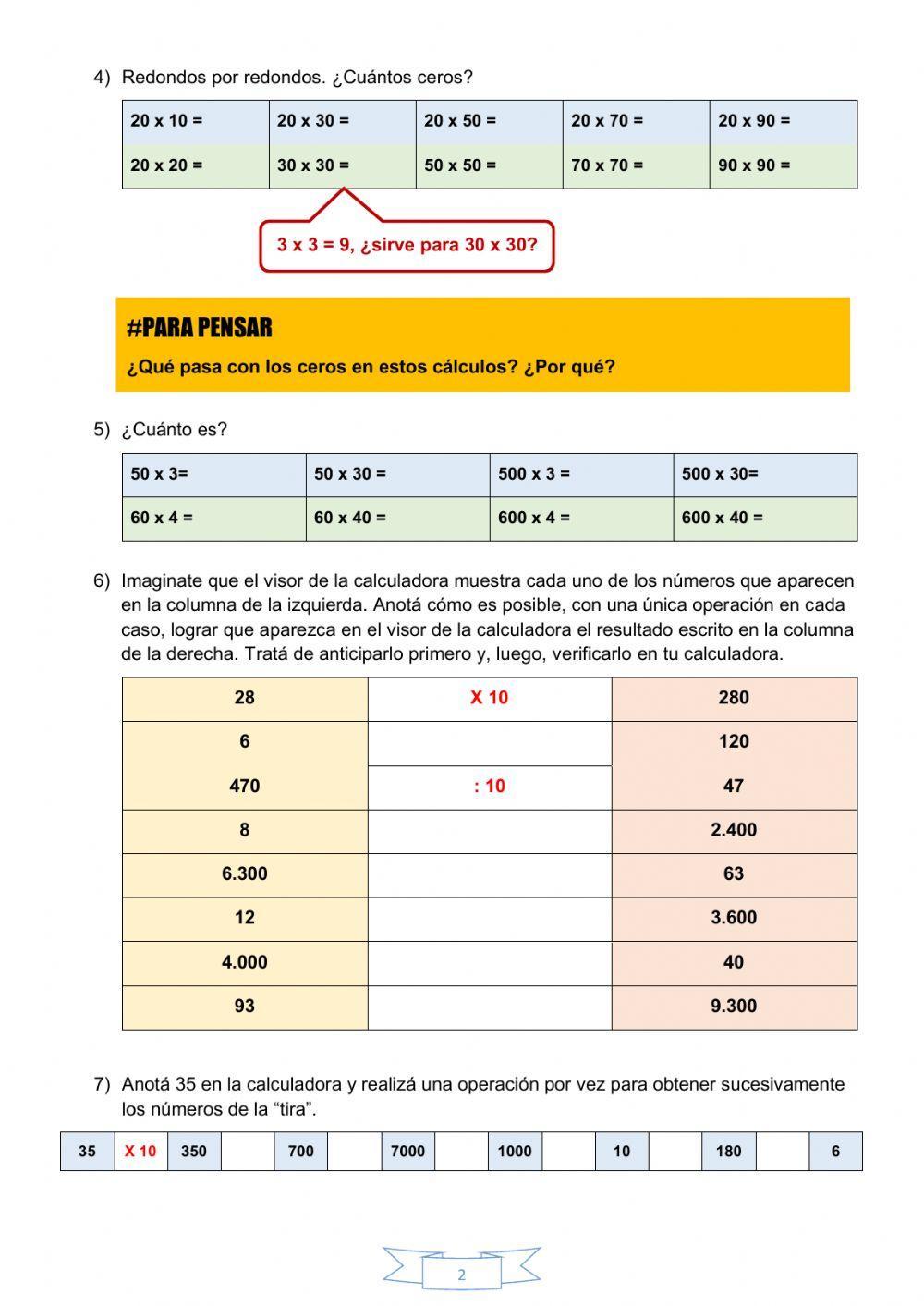 MULTIPLICAR POR 20, 30, 40... 4°