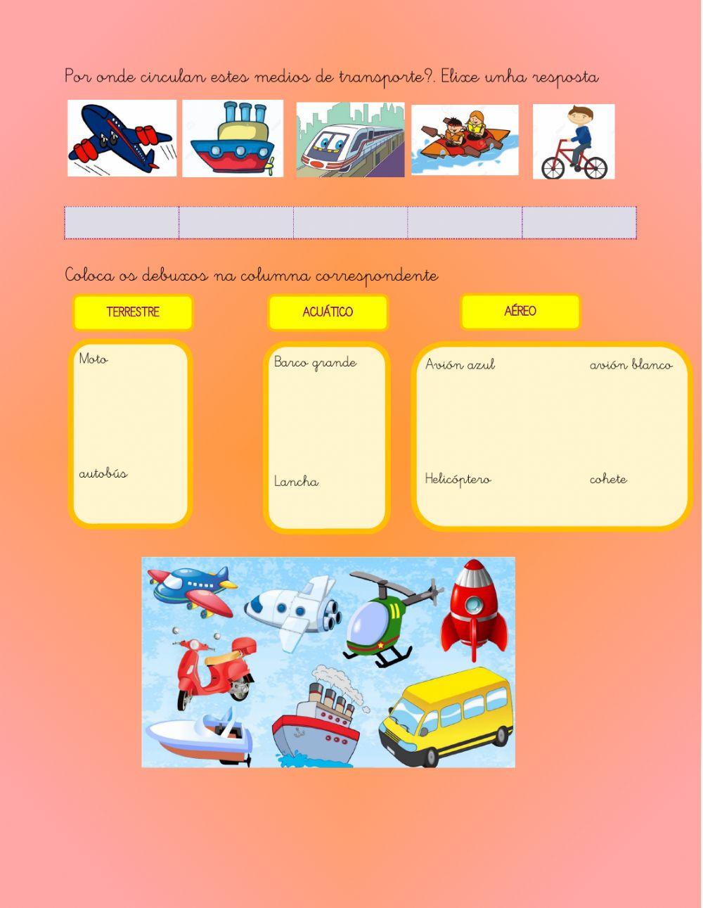 Os medios de transporte