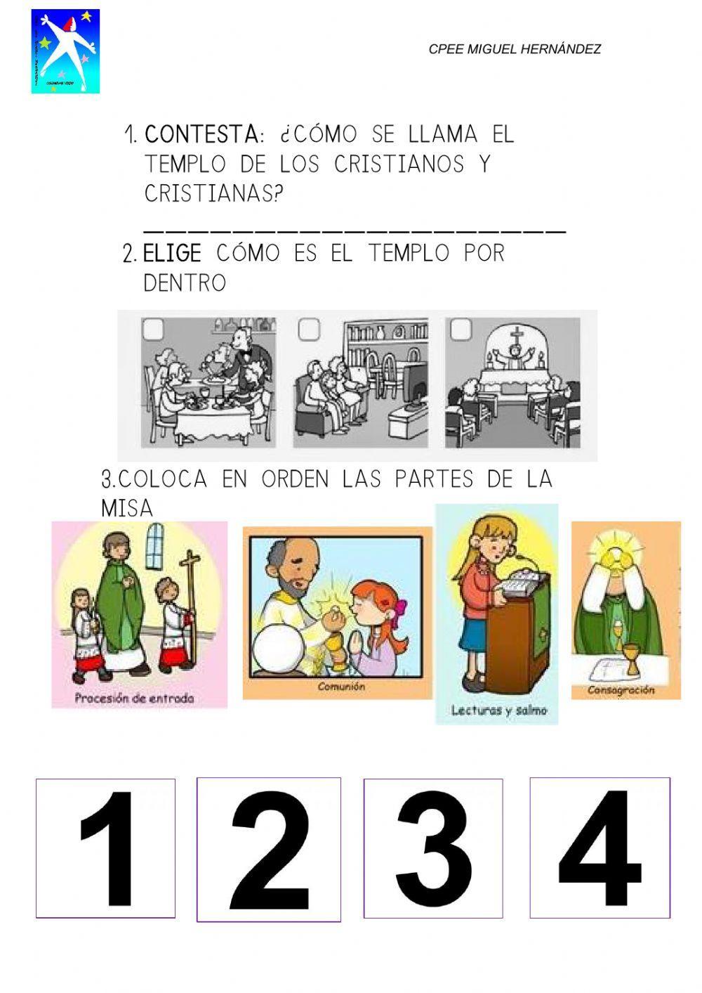 Ficha IGLESIA Y MISA