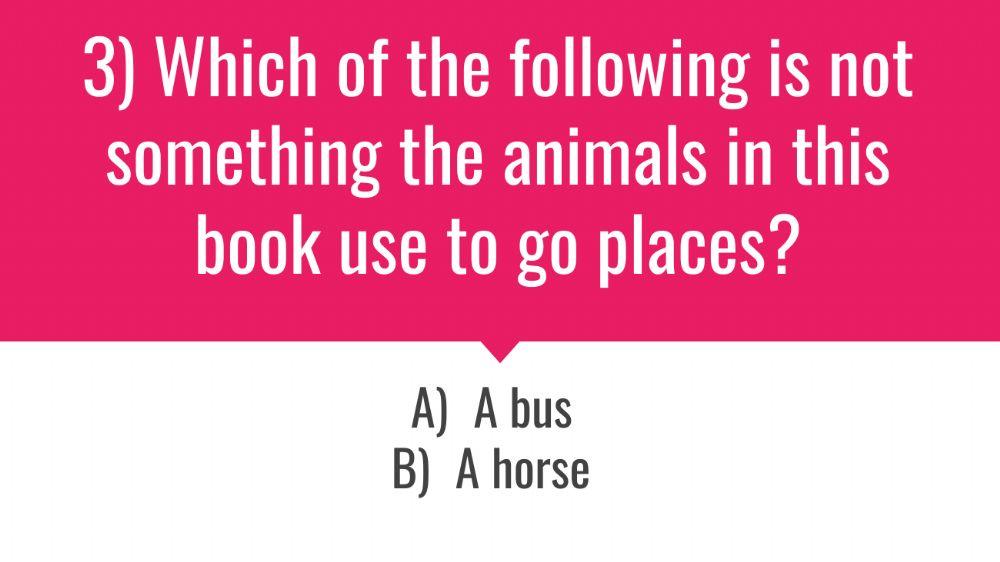 Go Animals Go Quiz