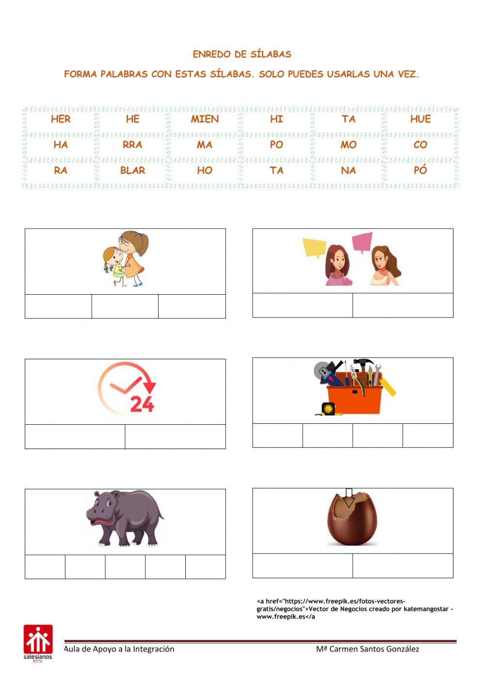 Trabajamos las sílabas