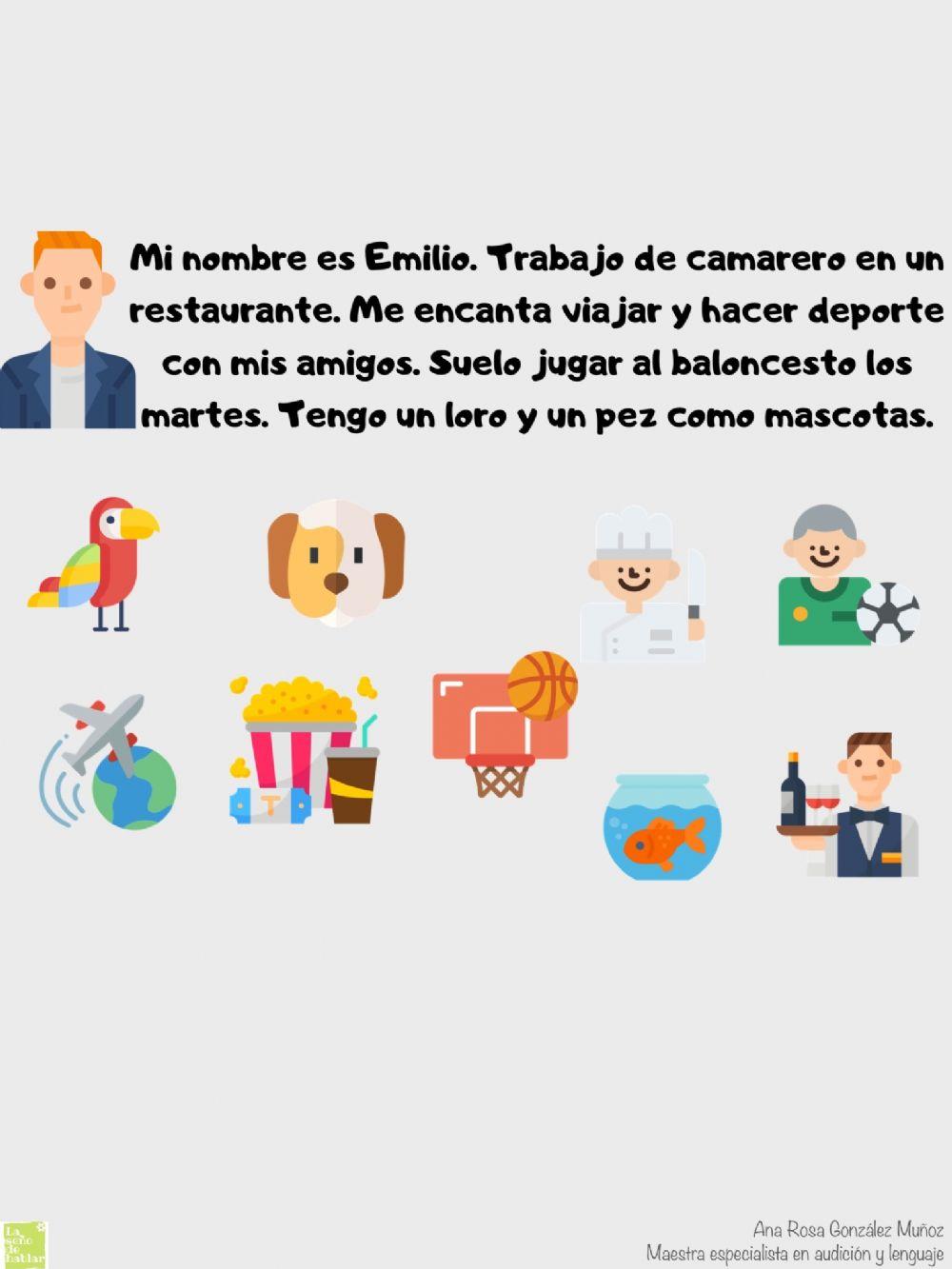 Selecciona los elementos nombrados en el texto después de leerlo