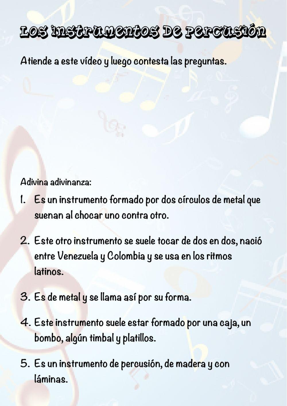 Instrumentos de percusión 1