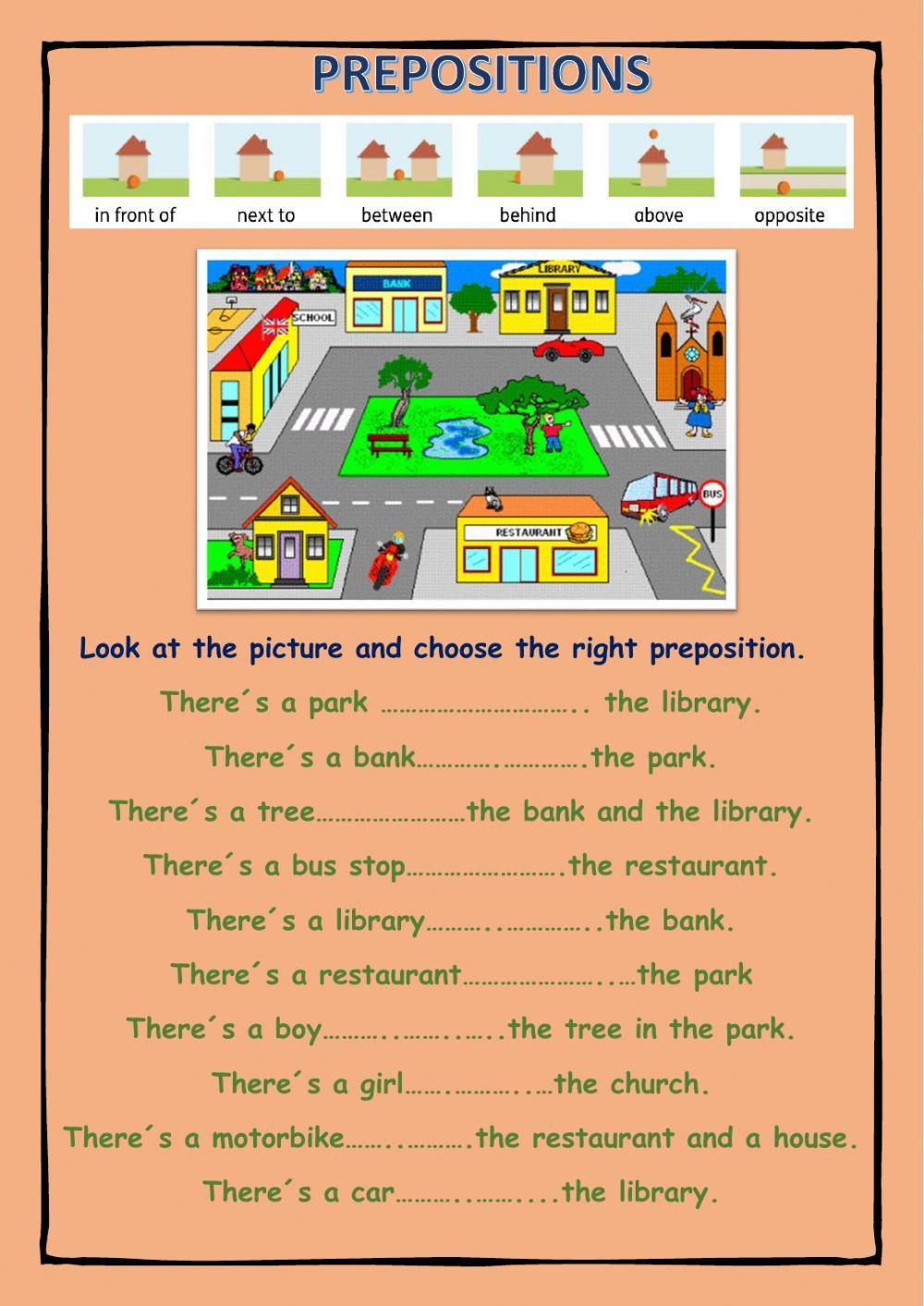 Prepositions of place