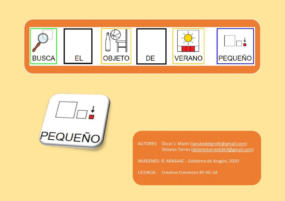 Busca el objeto del verano pequeño