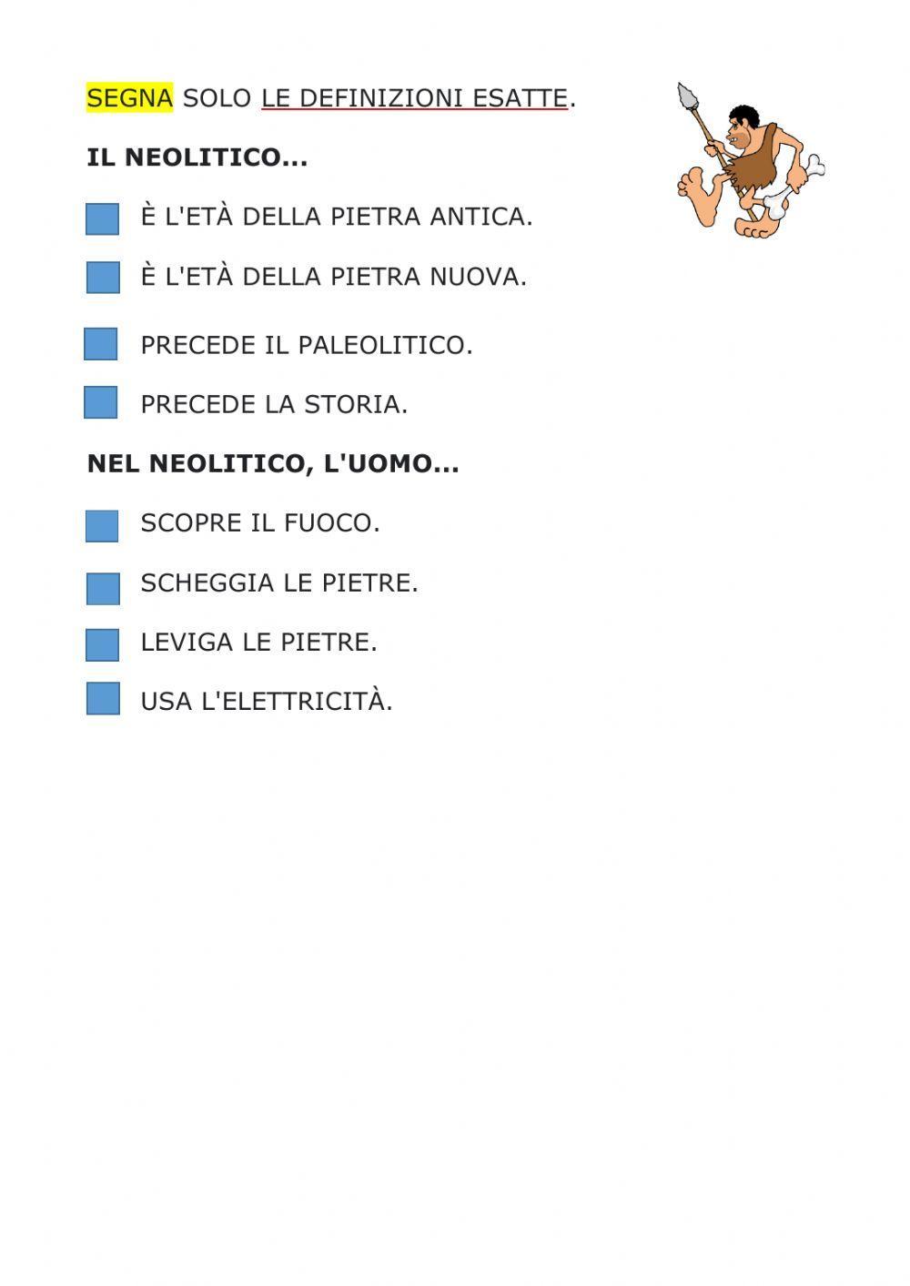 Paleolitico e Neolitico a confronto