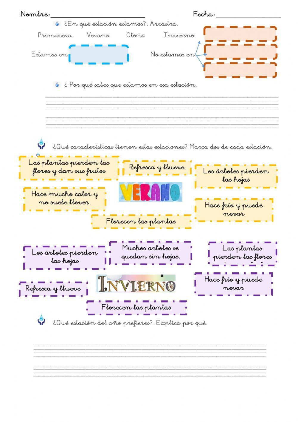 Hoja 5. EL AIRE Y EL AGUA. LAS ESTACIONES DEL AÑO 19-5