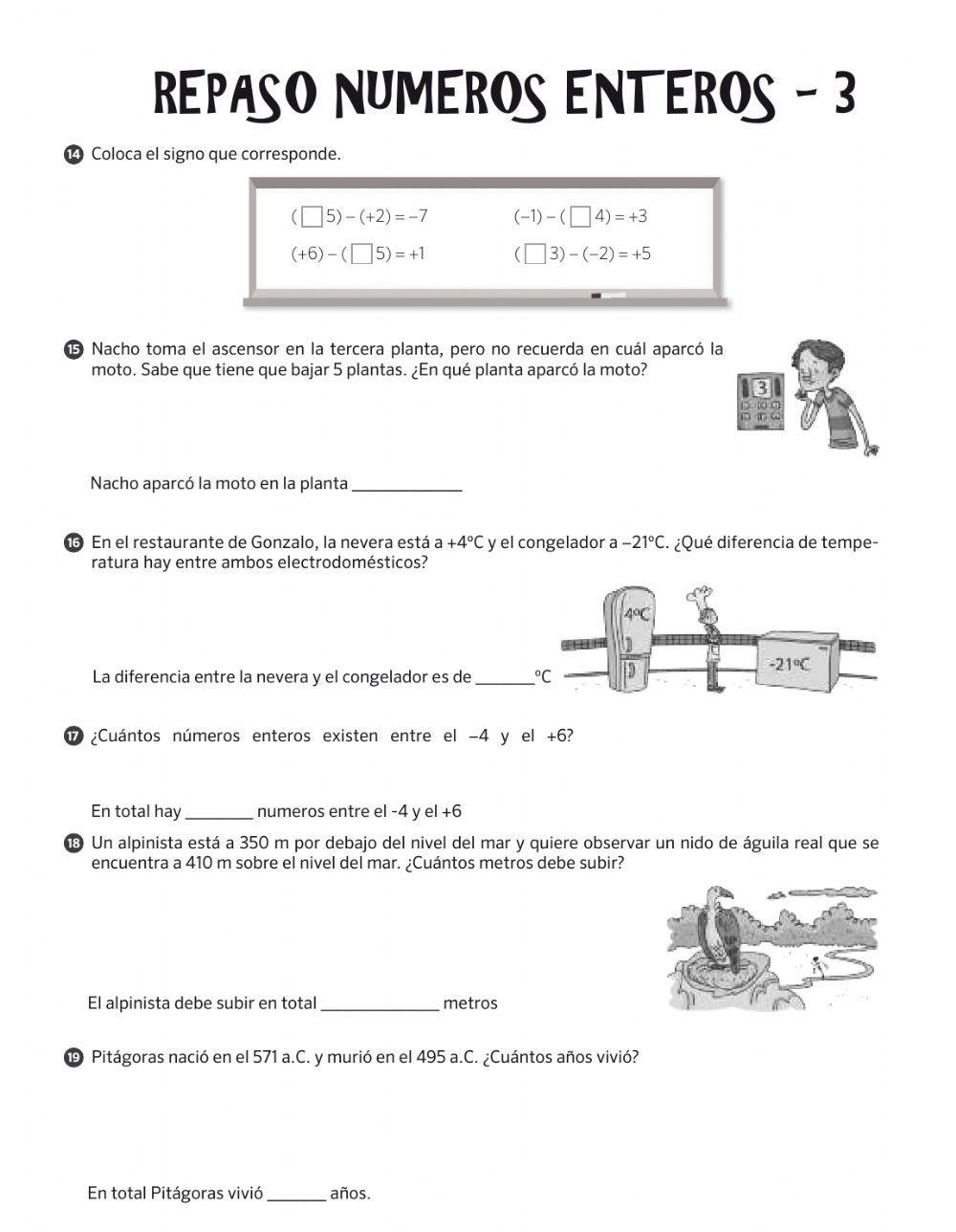 Repaso números enteros - 3
