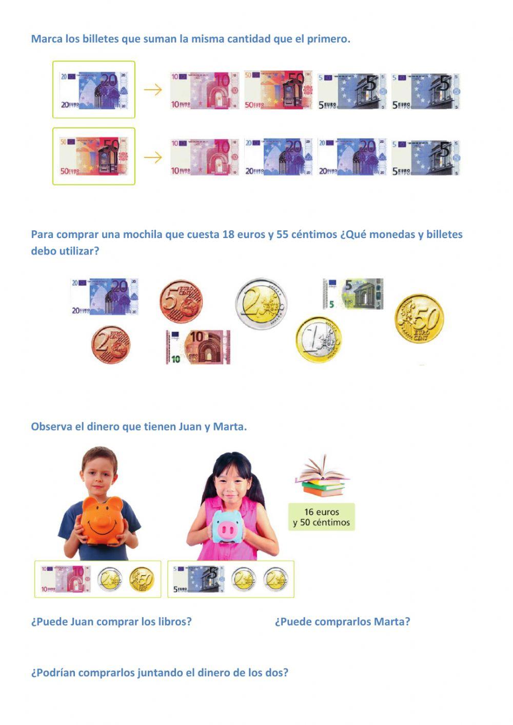 Monedas y billetes Monedas y billetes