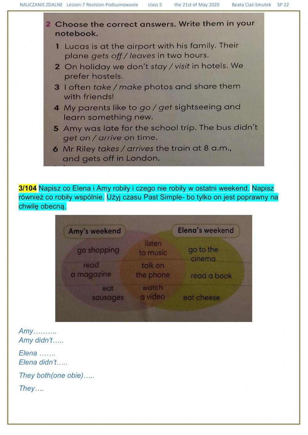 Revision Unit 7 class 5