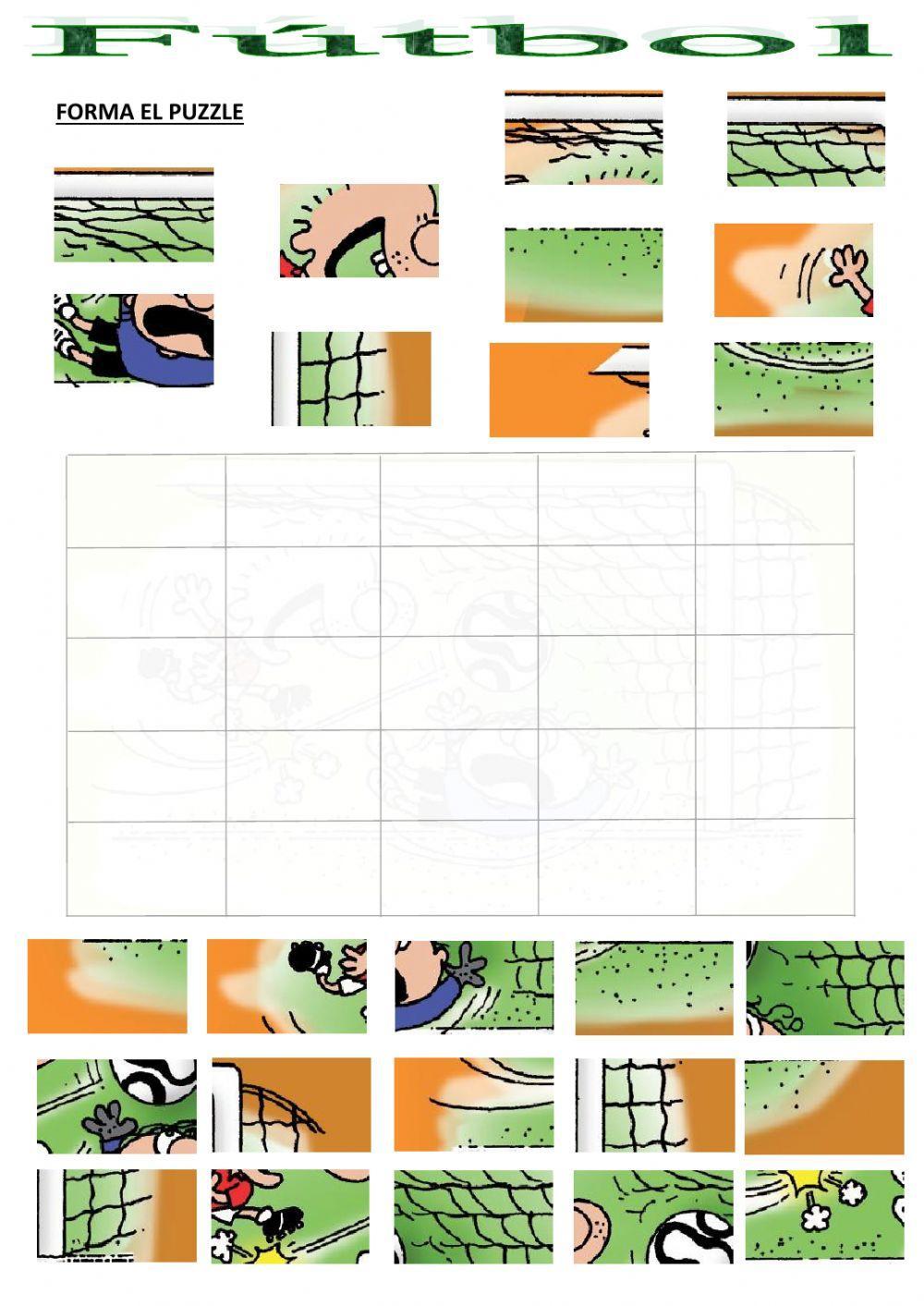 Fútbol - Puzzle | LiveWorksheets | 204877