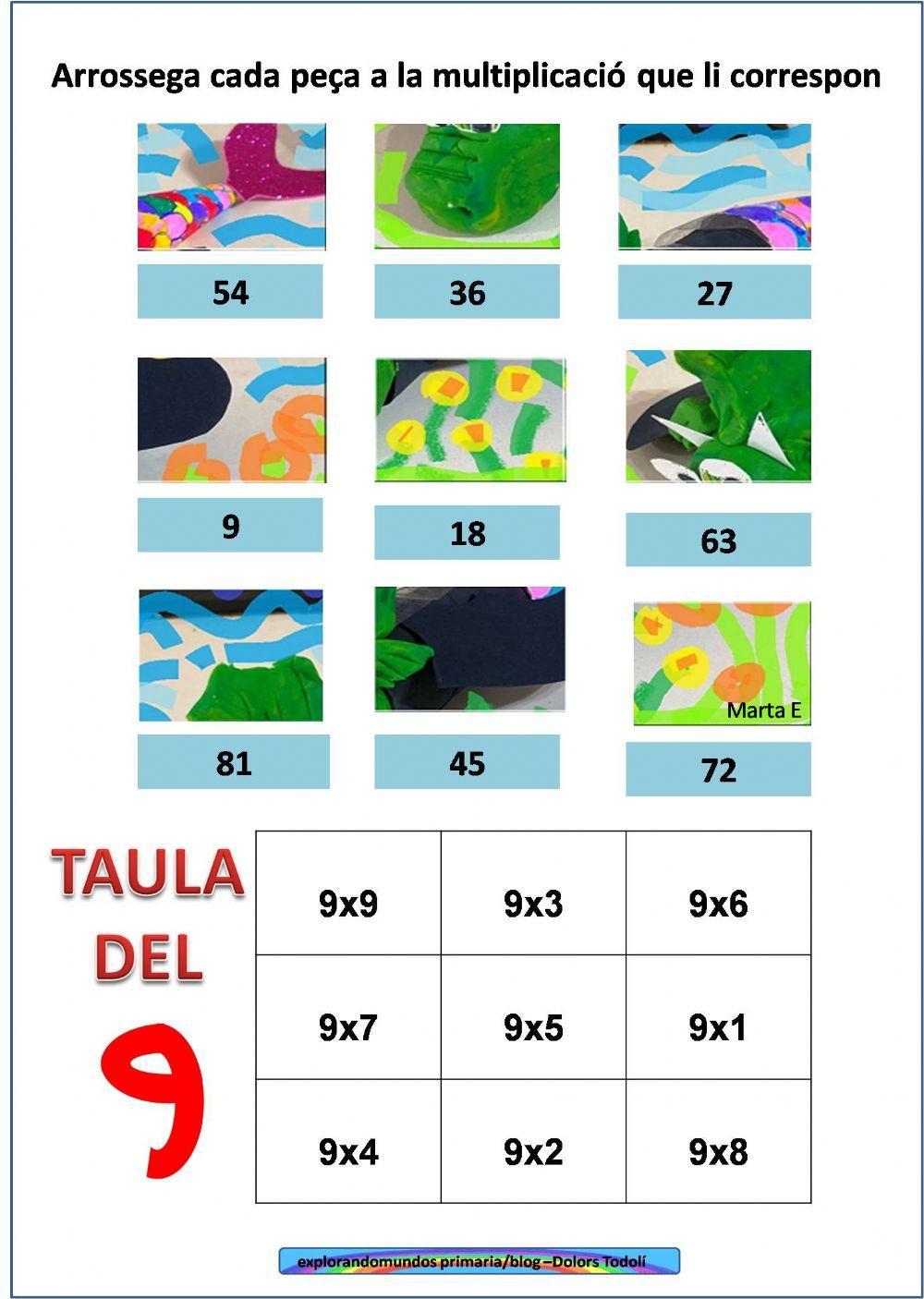 Taula del 9