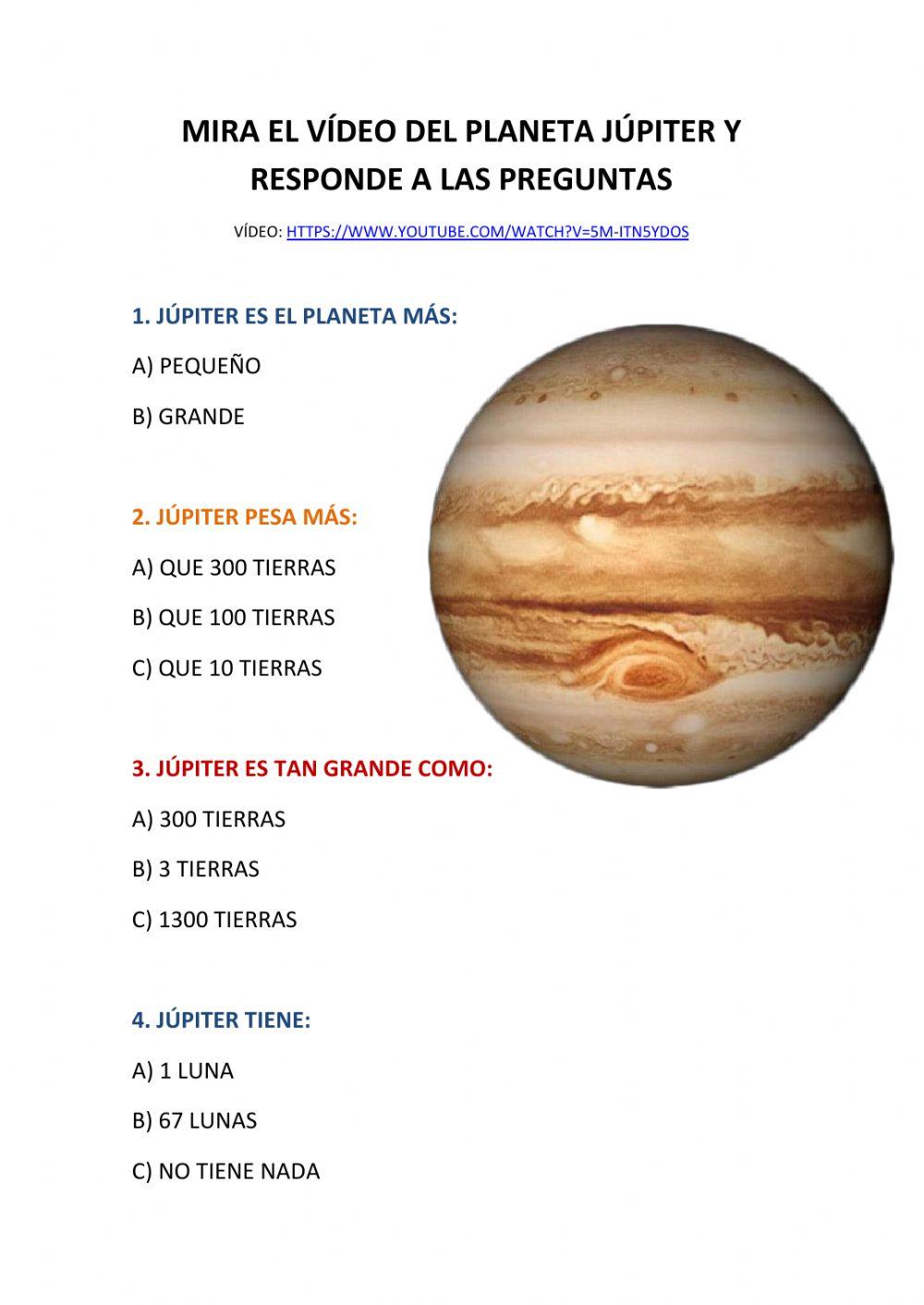 Júpiter para niños