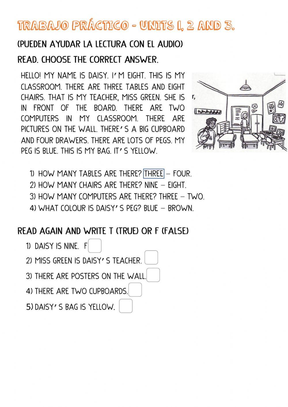 Trabajo práctico. Units 1, 2, 3.