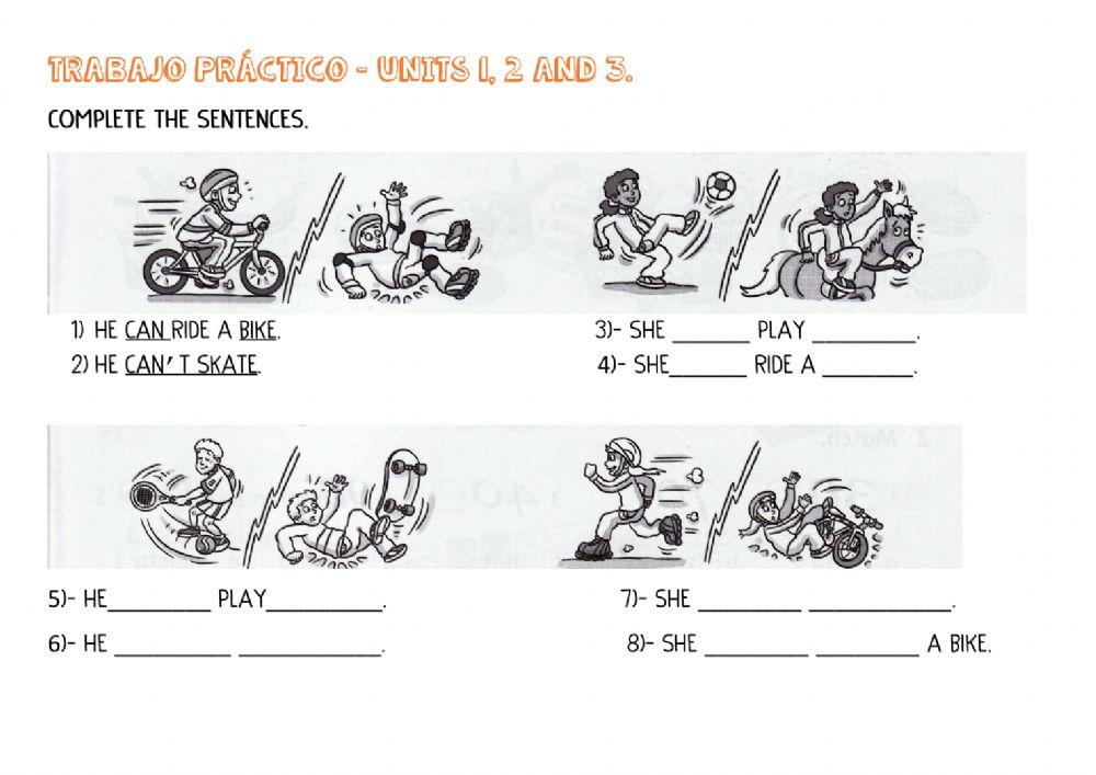 Trabajo práctico. Units 1, 2, 3.