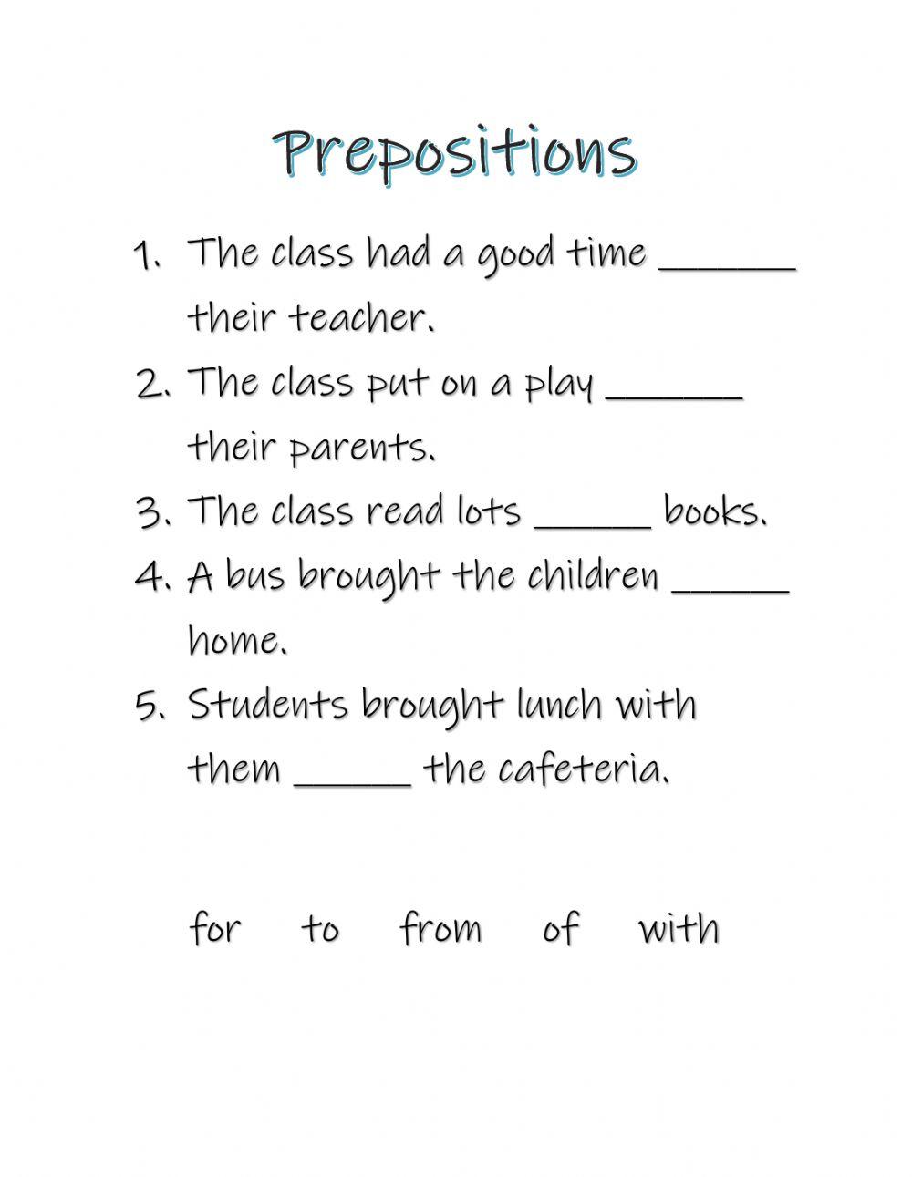Prepositions