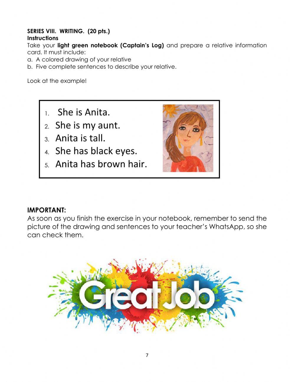 Diagnostic Drill, Reading and Writing, First Grade