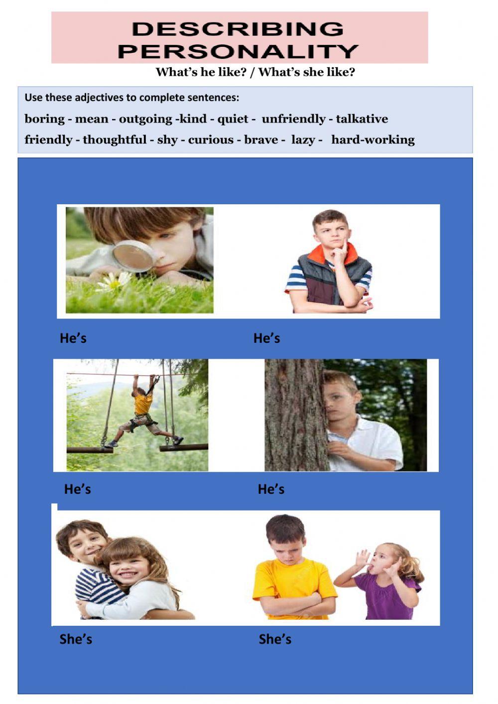 Personality Adjectives