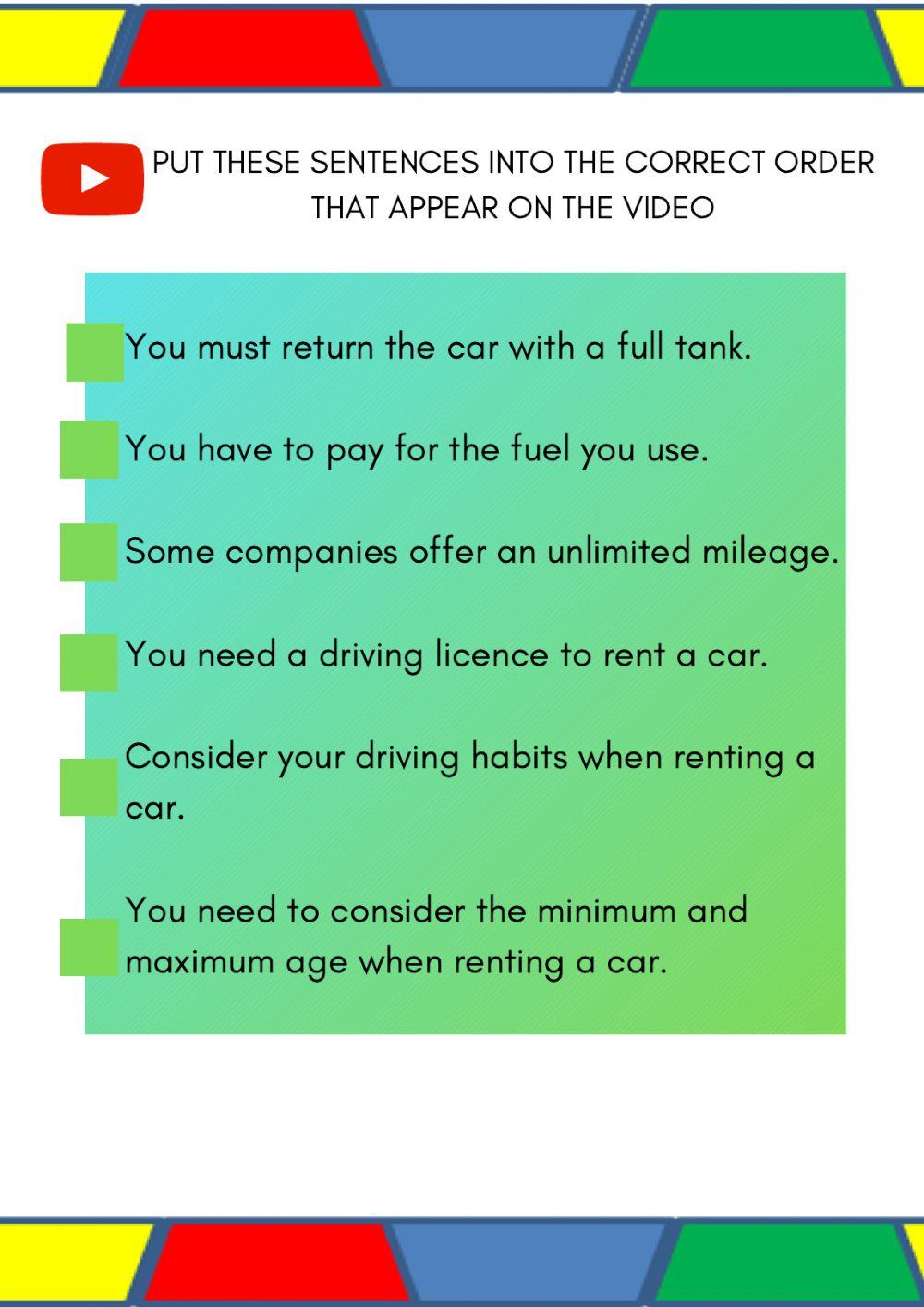 Renting a car