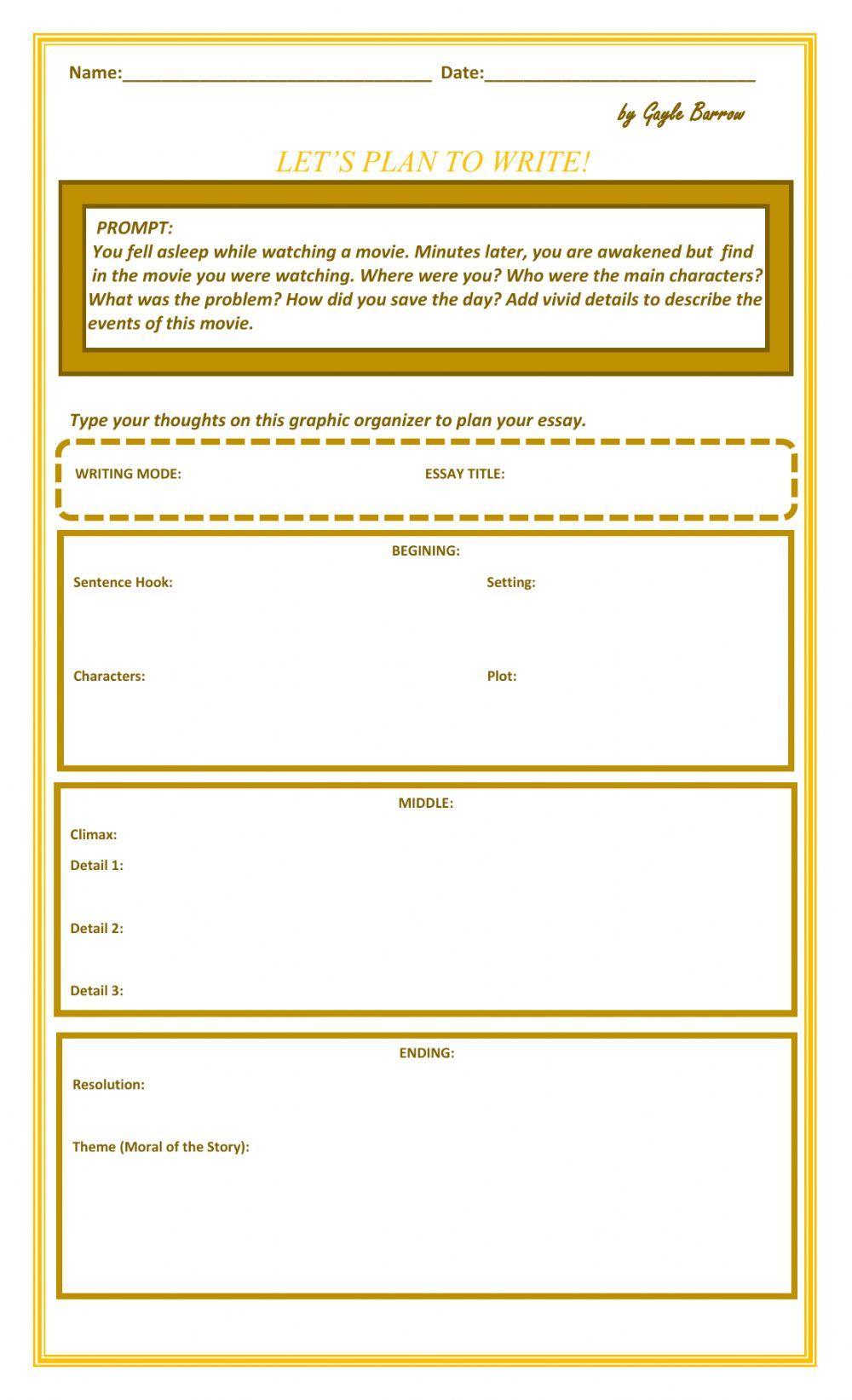 Narrative Graphic Organizer