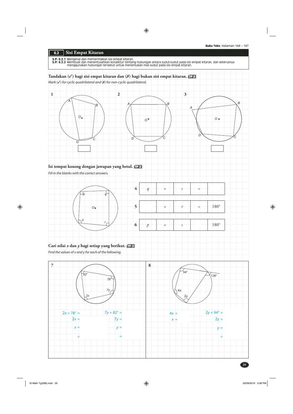 Latihan bab 6(matematik ting 3)