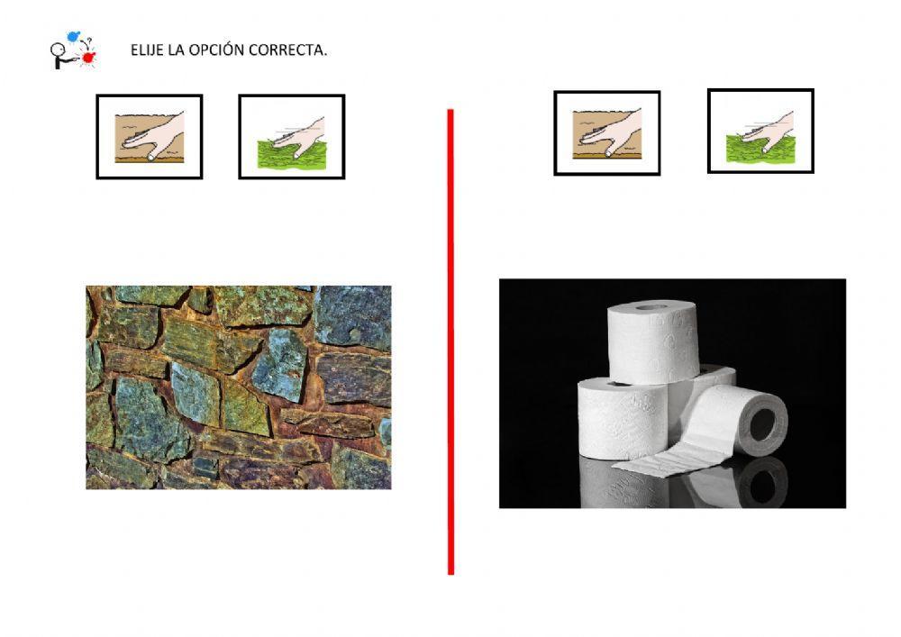 Conceptos contrarios: suave y rugoso