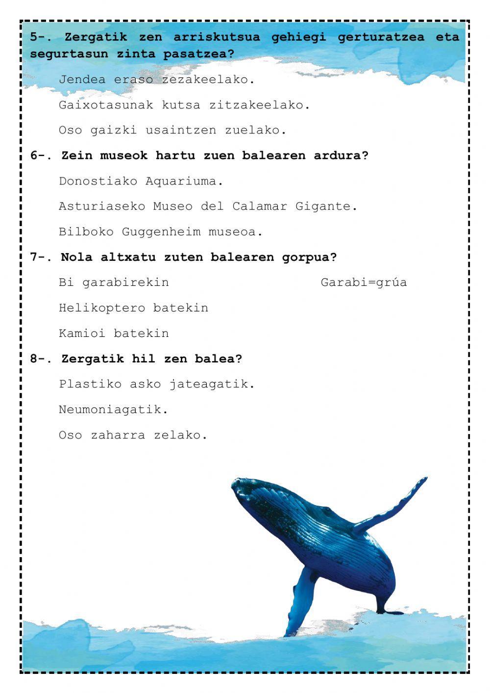 Ahozko ulermena:kontxako balea