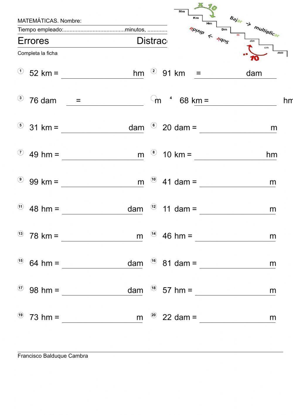 Sistema Métrico decimal. Múltiplos