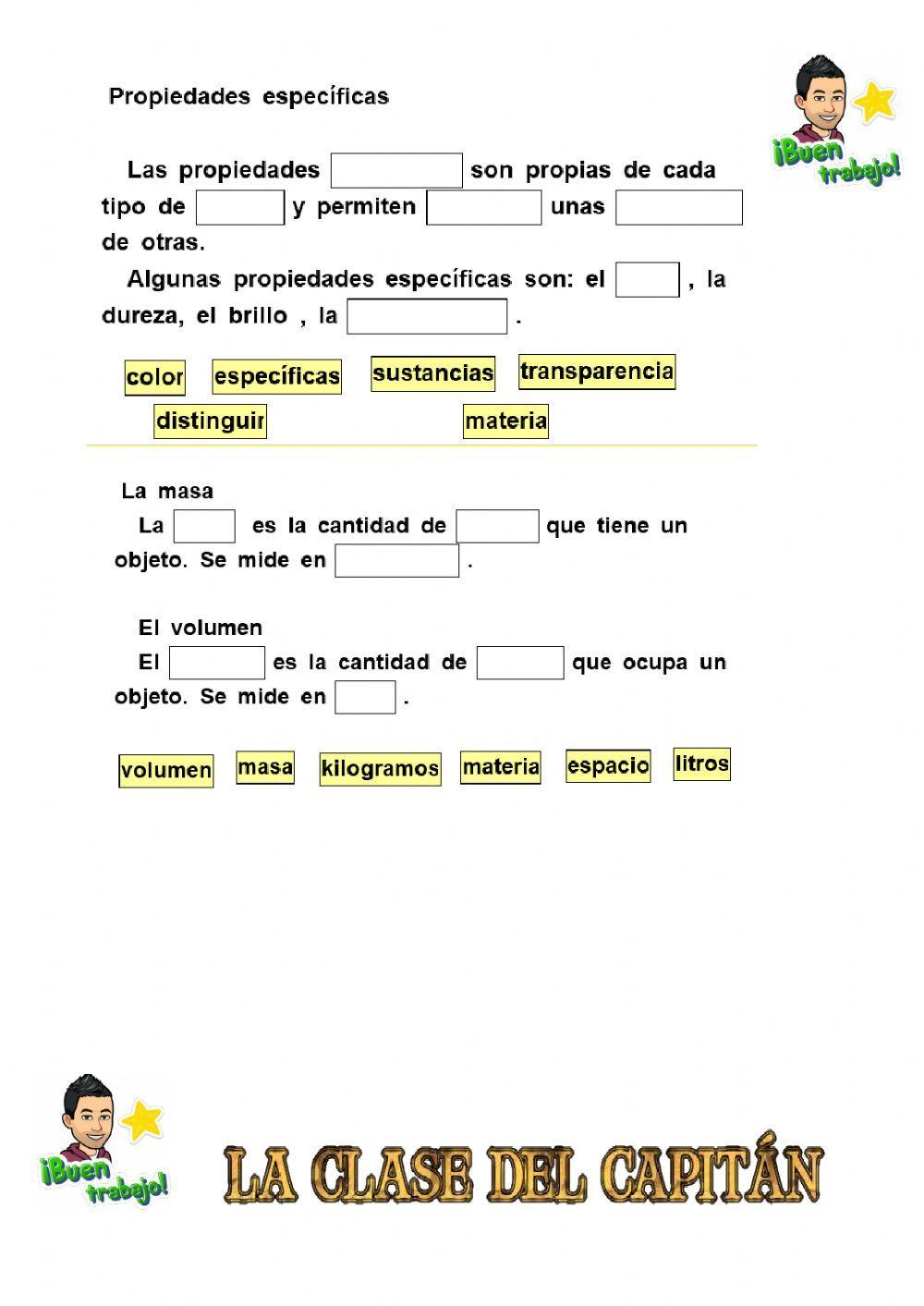 Las propiedades de la materia