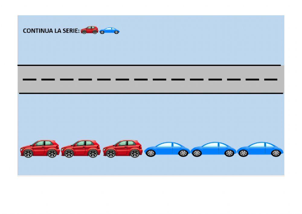 serie coche rojo-azul